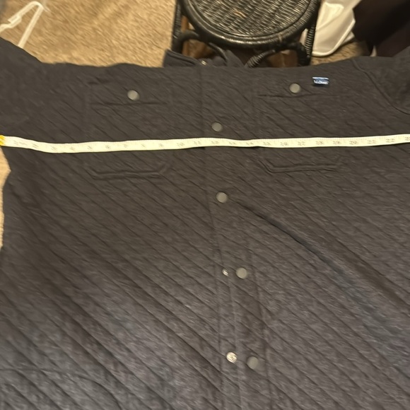 L.L. Bean shirt jacket men’s large tall pockets soft quilted dark gray snaps - Picture 12 of 16